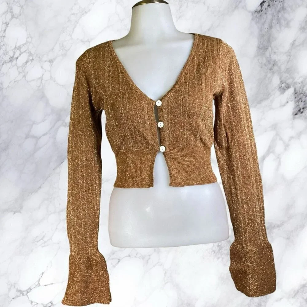 LPA Vance Mini Cardigan in Bronze